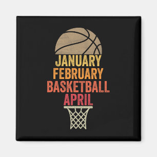 Januari Februari Bysketbyll April Fun Retro Versch Magneet