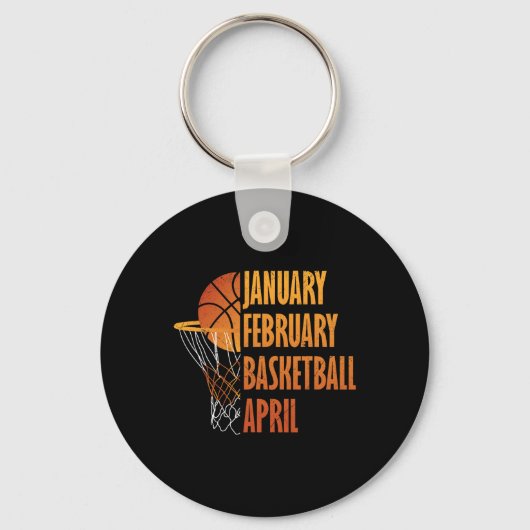 Januari Februari Bysketbyll April Fun Retro Versch Sleutelhanger (Voorkant)