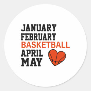 Januari Februari Sketll April Funny Kleding 1 Ronde Sticker