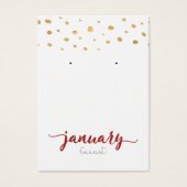 Januari Garnet Birthstone Earring Card Visitekaartje (Voorkant)