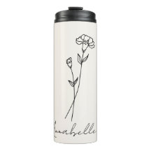 Januari Geboorte Bloem Aangepaste Naam Ivoor