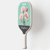 Januari Geboorte Bloem Aangepaste Naam Pickleball Paddle (Links)