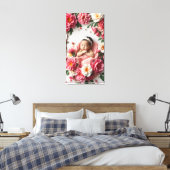 Januari Geboorte Bloem Baby Meisje Portret Canvas Afdruk (Insitu (Slaapkamer))