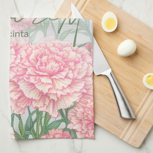 Januari Geboorte Bloem Chrysanthemum Theedoek (Quarter Fold)