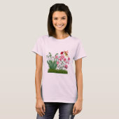 Januari Geboorte Bloemen en Stenen T-shirt (Voorkant volledig)
