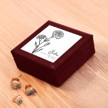 Januari Geboorte Maand Bloemanjer Minimalist Cadeaudoosje<br><div class="desc">Vier een verjaardag in januari met deze elegante,  gepersonaliseerde geschenkdoos met de geboortebloem anjer! Gemaakt van gelakt hout met een zacht vilten interieur,  het is perfect voor het opslaan van sieraden en souvenirs. Een minimalistisch,  doordacht geschenk dat schoonheid en betekenis toevoegt aan elk collectie.</div>