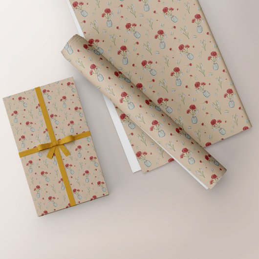 Januari Geboorte Maand Bloemanjer Sneeuwdrop Cadeaupapier