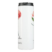 Januari Geboorte Maand Bloemanjer Thermosbeker (Achterkant)