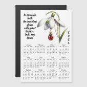 Januari Geboortebloem & Steen Kalender (Voorkant / Achterkant)