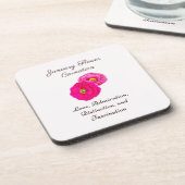 Januari Geboortemaand Bloem Anjer Elegante Flora Bier Onderzetter (Linkerzijde)