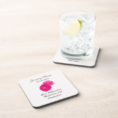 Januari Geboortemaand Bloem Anjer Elegante Flora Bier Onderzetter (Rechterzijde)