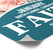 Januari Geboortemaand Bloem Christelijke Wall Art Poster (Hoek)