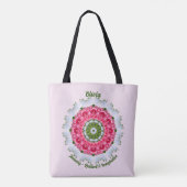 Januari Geboortemaand Bloem Persoonlijke Boodschap Tote Bag (Achterkant)