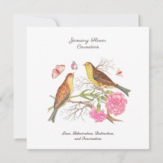 Januari Geboortemaand Bloem Verjaardagscadeau (Voorkant)