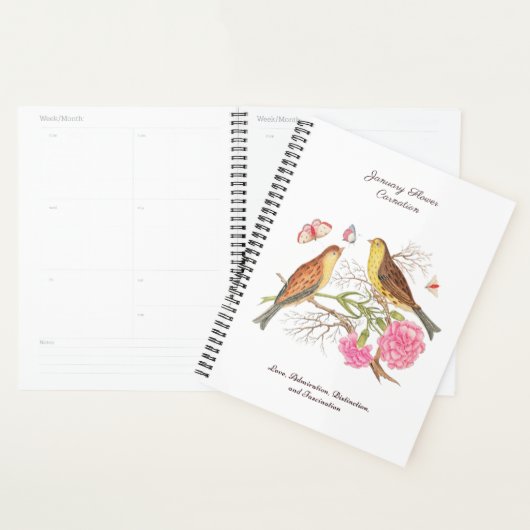 Januari Geboortemaand Bloem Verjaardagscadeau Planner (Display)