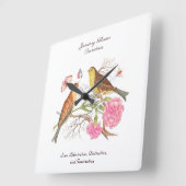 Januari Geboortemaand Bloem Verjaardagscadeau Vierkante Klok (Hoek)