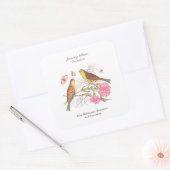 Januari Geboortemaand Bloem Verjaardagscadeau Vierkante Sticker (Envelop)