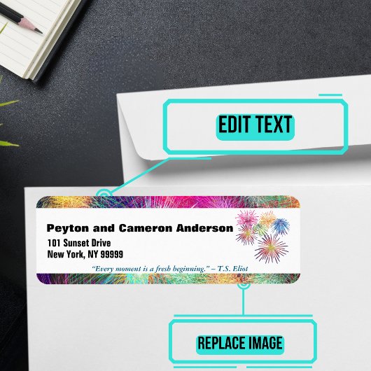 Januari Gepersonaliseerd Adres Etiket