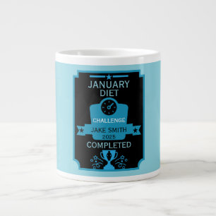 Januari gewichtsverlies gefeliciteerd grote koffiekop