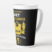 Januari gewichtsverlies gefeliciteerd latte mok (Rechterhoek)