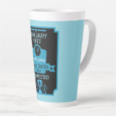Januari gewichtsverlies gefeliciteerd latte mok (Rechterhoek)