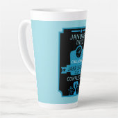 Januari gewichtsverlies gefeliciteerd latte mok (Linkerhoek)