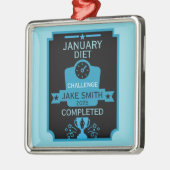 Januari gewichtsverlies gefeliciteerd metalen ornament (Links)