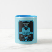 Januari gewichtsverlies gefeliciteerd mok (Midden)