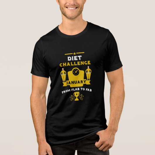 Januari gewichtsverlies gefeliciteerd Tri-Blend shirt (Voorkant)
