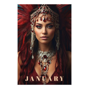 *~* JANUARI Hoofdadres Boho GARNET AP53 Foto Afdruk