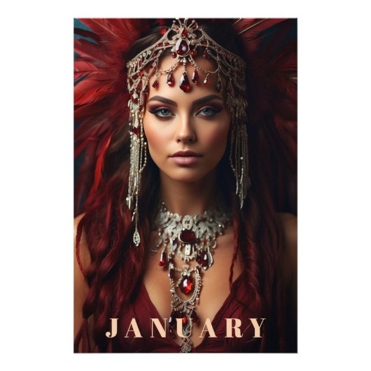 *~* JANUARI Hoofdadres Boho GARNET AP53 Foto Afdruk (Voorkant)