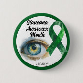 Januari Maand van Glaucoom Bewustzijn Ronde Button 5,7 Cm (Voorkant)