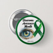 Januari Maand van Glaucoom Bewustzijn Ronde Button 5,7 Cm (Voorkant /achterkant)