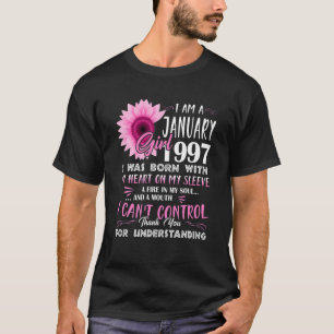 Januari meisje 1997 25e verjaardag Gift 25 jaar ou T-shirt