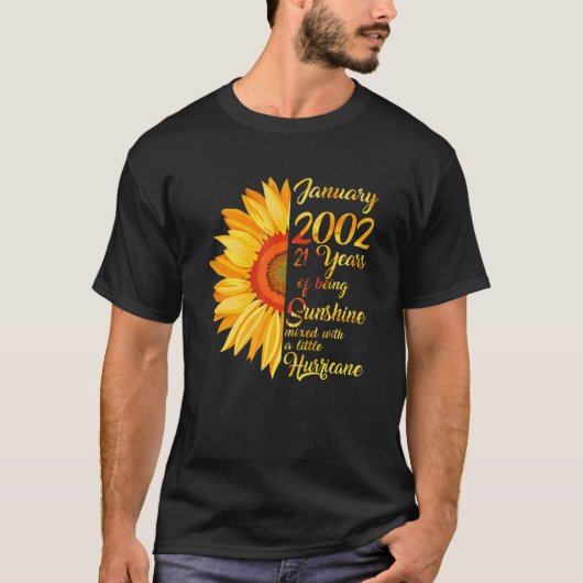 Januari meisje 2002 TShirt 21 jaar oud 21 jaar oud (Voorkant)