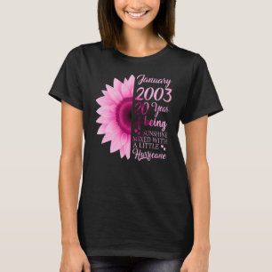 Januari meisje 2003 TShirt 20 jaar oud 20th Birthd