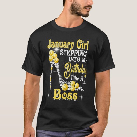 Januari meisje steekt mijn verjaardag in als een b t-shirt (Voorkant)