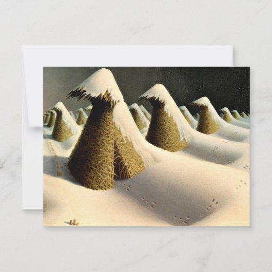 Januari, mooie kunst van Grant Wood Kaart (Voorkant)