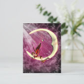 Januari Moon Fairy Post Card Briefkaart (Staand voorkant)