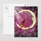 Januari Moon Fairy Post Card Briefkaart (Voorkant / Achterkant)