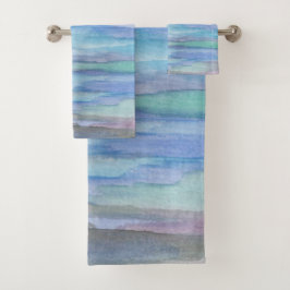 Januari Morning Blue Abstract Bad Handdoek