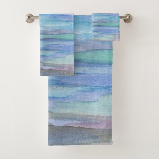 Januari Morning Blue Abstract Bad Handdoek (Insitu)