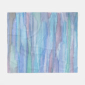 Januari Morning Blue Abstract Fleece Deken (Voorkant (Horizontaal))