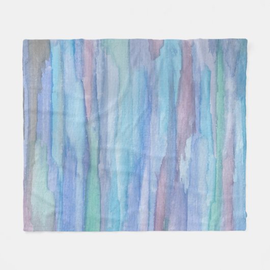 Januari Morning Blue Abstract Fleece Deken (Voorkant (Horizontaal))