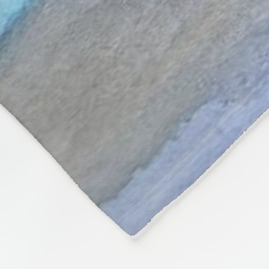 Januari Morning Blue Abstract Fleece Deken (Hoek)