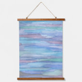 Januari Morning Blue Abstract Hangend Wandkleed (Voorkant)