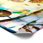 Januari Naive Folk Art Winter Night Poster (Hoek)