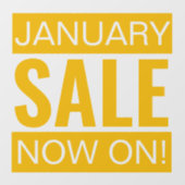 Januari Sale Geel Raamsticker (Vel)