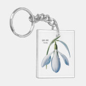 Januari Sneeuwdruppel Bloom - Gepersonaliseerd cad Sleutelhanger (Voorkant Links)