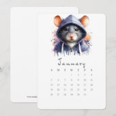 Januari Stand-alone Kalender Mouse Splash Art Menu (Voorkant / Achterkant)